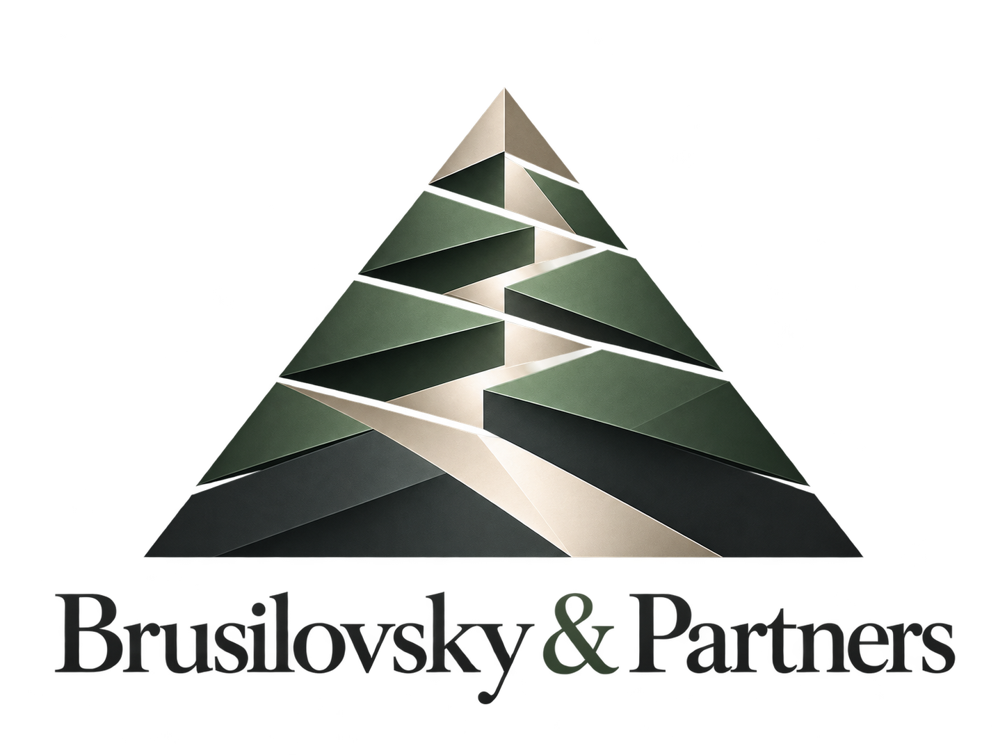 Brusilovsky & Partners — логотип с шестиярусной пирамидой